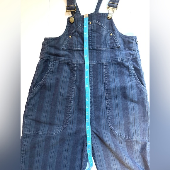 Anthropologie Pilcro Navy Blue Striped Corduroy Overalls size 25 - Picture 14 of 16
